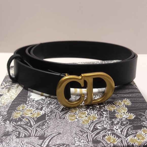 Black and Gold Women's Belt - Picture 1 of 11